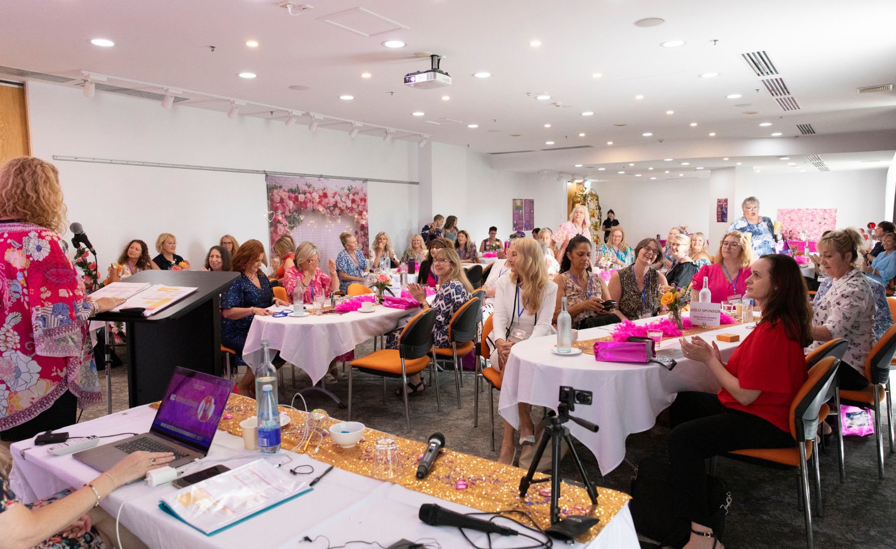 Women RISE Conference room and participants